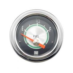 Stewart Warner Gauge Fuel Level Green Line Silver 2-1/16" Elec 180