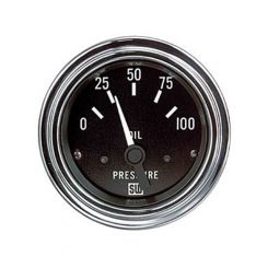 Stewart Warner Gauge Oil Pressure 0-100 PSI 2-1/16" Electrical Black