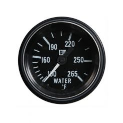 Stewart Warner Gauge Water Temp 100-265 F 2-1/16" Mechanical Black