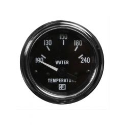 Stewart Warner Gauge Water Temp 100-240° F 2-1/16" Electrical Black