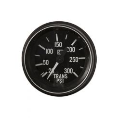 Stewart Warner Gauge HD Transmission Press 20-300 PSI. 2-1/16" Dia Black