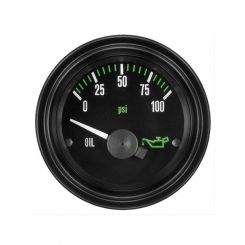 Stewart Warner Gauge HD Plus Oil Press 0-100PSI 2-1/16" Electrical Black