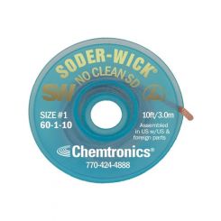 Soder-Wick No Clean Desolder Braid, 0.8mm-10ft ()
