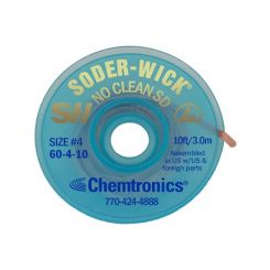 Soder-Wick No Clean Desolder Braid, 2.8mm-10ft ()