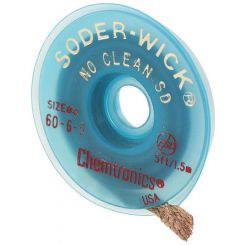 Soder-Wick No Clean Desolder Braid 5.3mm-5ft ()