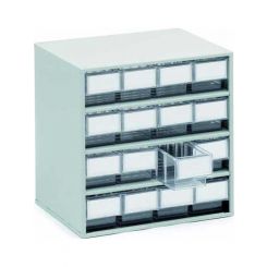 Treston 16 Clear Drawer Storage Bin Cabinet 400x300x395
