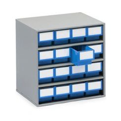 Treston 16 Blue Drawer Storage Bin Cabinet