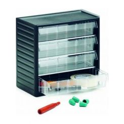 Treston 4 Clear Drawer Small Parts Storage Cabinet