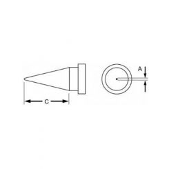 Weller solder tip 0.25mm long conical