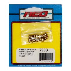 Advanced Engine Design Carburetor Air Bleed Blank 10-32 Threads Brass Ho