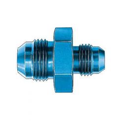 Aeroquip Fitting Adapter Straight 8 AN Male to 6 AN Male Aluminum Blu