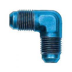 Aeroquip Fitting Adapter 90 Degree 8 AN Male to 8 AN Male Aluminum Bl