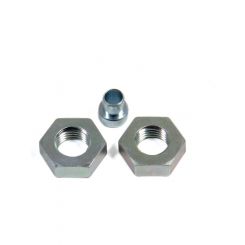 Aeroquip Bulkhead Fitting Nut - 3 AN - Steel - Natural - Pair