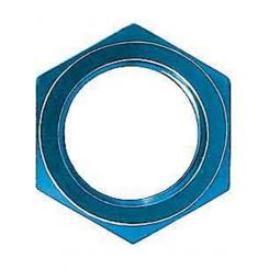 Aeroquip Bulkhead Fitting Nut - 3 AN - Aluminum - Blue Anodize - Pair
