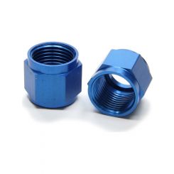 Aeroquip Fitting Tube Nut 8 AN 1/2 in Tube Aluminum Blue Anodize Pair
