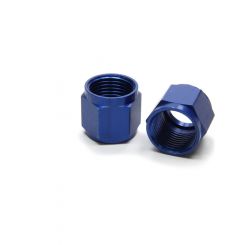 Aeroquip Fitting Tube Nut 10 AN 5/8 in Tube Aluminum Blue Anodize Pair