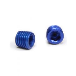 Aeroquip Fitting Plug 1/16 in NPT Allen Head Alloy  Blue Anodize Pair