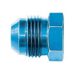 Aeroquip Fitting Plug 8 AN Hex Head Aluminum Blue Anodize