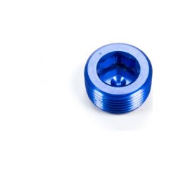 Aeroquip Fitting Plug 3/4 in NPT Allen Head Aluminum Blue Anodize