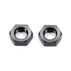 Aeroquip Bulkhead Fitting Nut - 4 AN - Aluminum - Black Anodize - Pair
