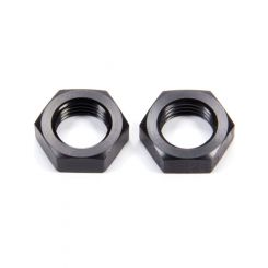 Aeroquip Bulkhead Fitting Nut - 6 AN - Aluminum - Black Anodize - Pair