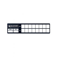 Allstar Performance Information Sticker - Allstar Tire Log - Set of 8