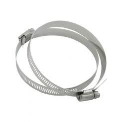 Allstar Performance Hose Clamp Worm Gear 4-1/2 in Stainless Pair