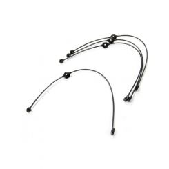 Allstar Performance Hood Pin Lanyard 10 in Long Nylon Black Set of 4