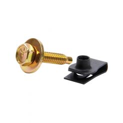 Allstar Performance Body Bolt Kit 1/4-20 in Thread 1-1/8 in Long Hex