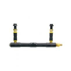 Allstar Performance Fuel Log 8 AN Hose Barb Inlet Aluminum Black Ano