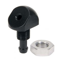 Allstar Performance Overflow Nozzle 1/4 in Hose Barb Aluminum Black