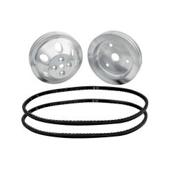 Allstar Performance Pulley Kit 1 to 1 2 Groove V-Belt Billet Aluminu