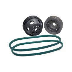 Allstar Performance Pulley Kit 1 to 1 2 Groove V-Belt Billet Aluminu