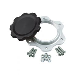 Allstar Performance Fuel Cell Filler Cap Screw-On Aluminum Black Ano