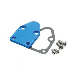 Allstar Performance Fuel Pump Blockoff Aluminum Blue Anodize Small B