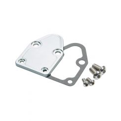 Allstar Performance Fuel Pump Blockoff Aluminum Clear Anodize Small