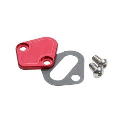 Allstar Performance Fuel Pump Blockoff Aluminum Red Anodize Big Bloc