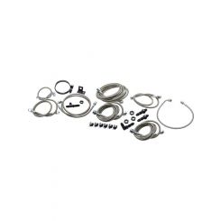Allstar Performance Brake Line Kit 3 AN Hose 4 AN Ends Fittings / In