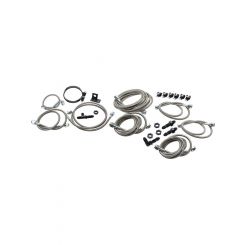 Allstar Performance Brake Line Kit 3 AN Hose 4 AN Ends Fittings / In