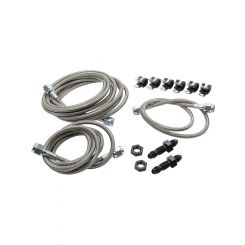 Allstar Performance Brake Line Kit Front 3 AN Hose 4 AN Ends Fitting
