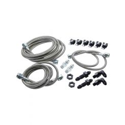 Allstar Performance Brake Line Kit Front 3 AN Hose 4 AN Ends Fitting