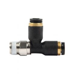 Allstar Performance Fitting Adapter Tee 3/16 in Female Pushlock x 3/