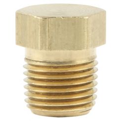 Allstar Performance Fitting Plug 1/8 in NPT Hex Head Brass Natural S