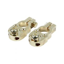 Allstar Performance Battery Terminal Top Post Brass Gold Plated Pair
