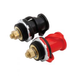 Allstar Performance Remote Battery Terminal - Brass - Natural - Pair
