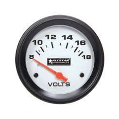 Allstar Performance Voltmeter 8-18V Electric Analog Short Sweep 2-5/