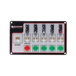 Allstar Performance Switch Panel Dash Mount 4 x 7 in 4 Toggles / 1 I