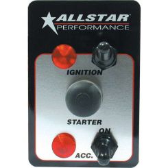 Allstar Performance Switch Panel Dash Mount 3 x 4-1/2 in 2 Toggles /