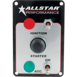 Allstar Performance Switch Panel Dash Mount 3 x 4-1/2 in 2 Toggles /