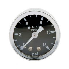 Allstar Performance Pressure Gauge 0-15 psi Mechanical Analog 1-1/2